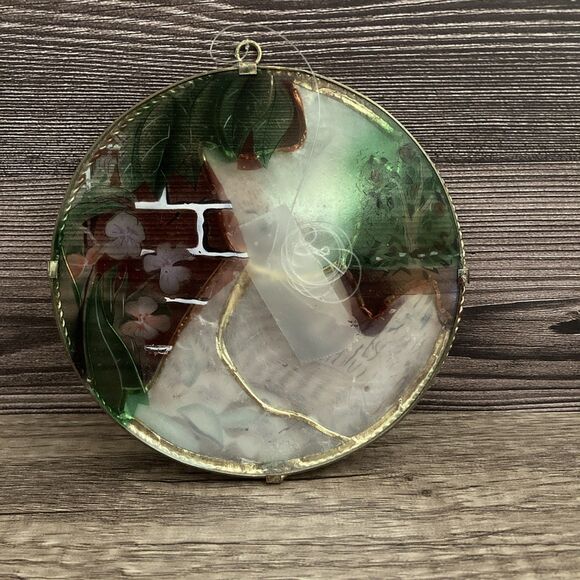 Capiz Shell Tabby Cat Suncatcher Garden Kitty Kitten 4.5 inch Window Decor - Picture 3 of 7